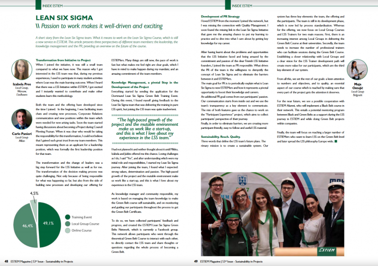 Lean Six Sigma - How it is to work in the Team