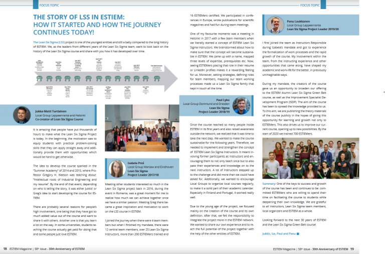 Story of LSS in ESTIEM